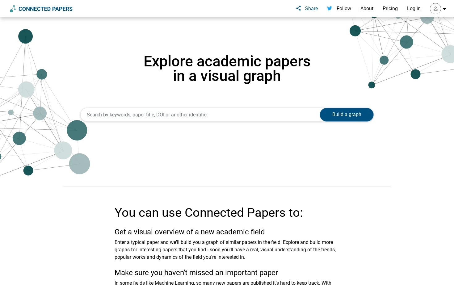 Connected Papers 页面快照